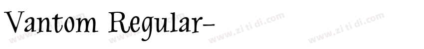 Vantom Regular字体转换